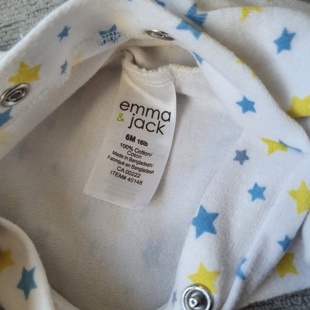 Bundle of Two One-Piece Sleepers Size 6 Months Emma&Jack Miles - Picture 5 of 9